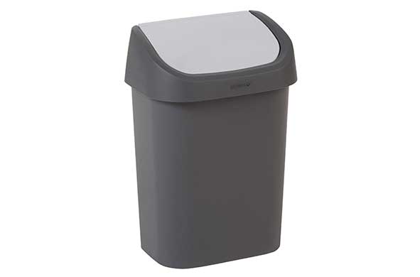 Poubelle Swing 10L - Anthracite/gris